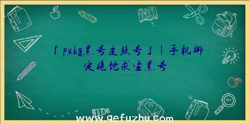 「pubg黑号皮肤号」|手机绑定绝地求生黑号